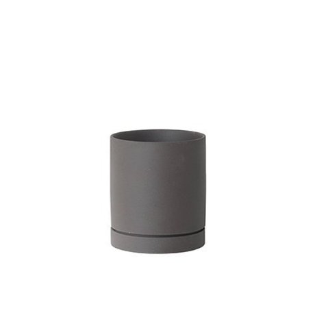 Ferm Living Blumentopf Sekki grau Keramik medium Ø15,7x13.5cm