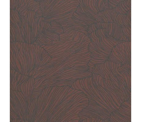 Ferm Living Wallpaper Coral burgundy red dark blue 53x1000cm