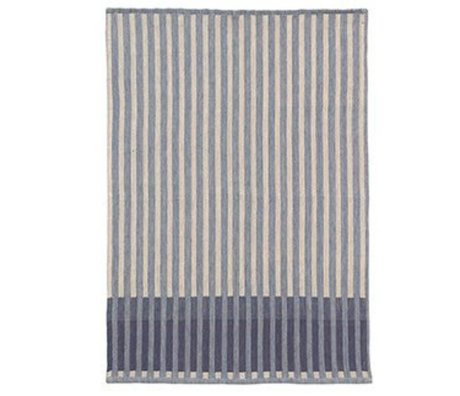 Ferm Living Strofinaccio Grain Jacquard blu cotone 70x50cm