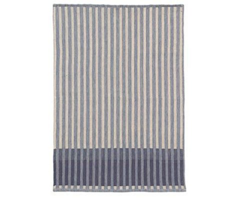 Ferm Living Te håndklæde korn Jacquard blå bomuld 70x50cm