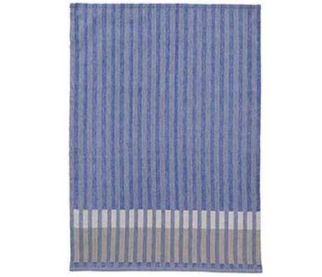 Ferm Living Strofinaccio in grani di cotone jacquard grana blu 50x70cm