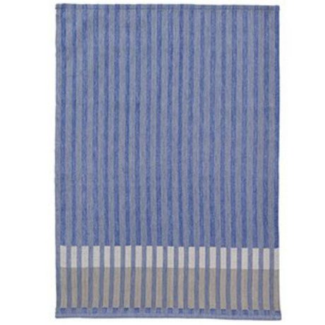 Ferm Living Te håndklæde korn Jacquard korn blå bomuld 50x70cm