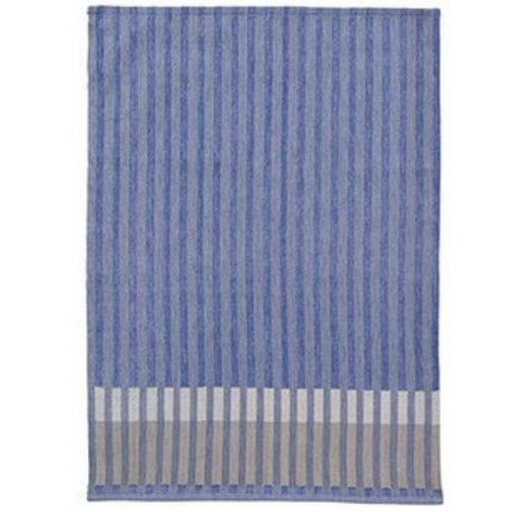 Ferm Living Tea towel Grain Jacquard grain blue cotton 50x70cm