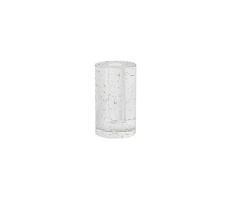 Ferm Living Oggetto decorativo Cilindro Bubble glass 6.6x11.3cm