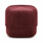 Normann Copenhagen Puff Circus dark red velor small 40x46x46cm