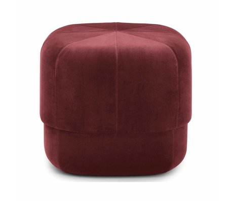 Normann Copenhagen Puff Circus dark red velor small 40x46x46cm