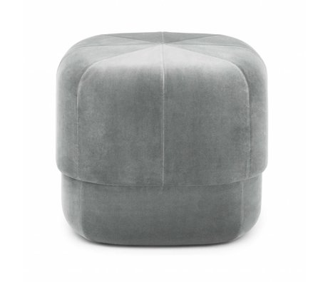 Normann Copenhagen Puff Circus grau Velours small 40x46x46cm