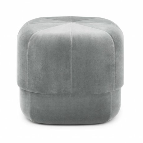 Normann Copenhagen Puff Circus grau Velours small 40x46x46cm