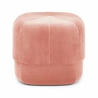 Normann Copenhagen Puff Circus rosa velour piccolo 40x46x46cm