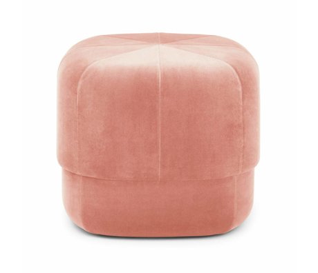 Normann Copenhagen Puff Circus pink velor small 40x46x46cm