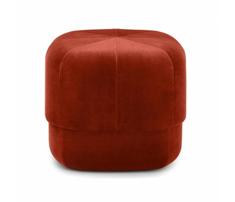 Normann Copenhagen Puff Circus rust velour lille 40x46x46cm