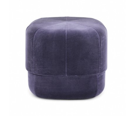 Normann Copenhagen Puff Circus in camoscio viola piccolo 40x46x46cm