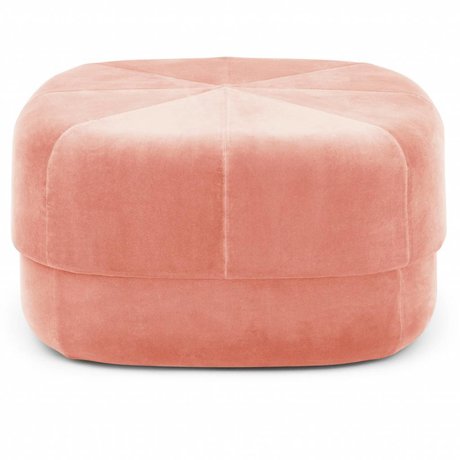 Normann Copenhagen Puff Circus rose velours grand 35x65x65cm