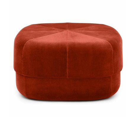 Normann Copenhagen Puff Circus rostfarben Velours large 35x65x65cm