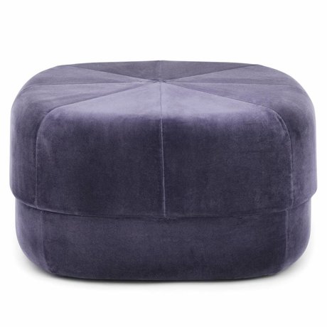 Normann Copenhagen Puff Circus in camoscio viola grande 35x65x65cm