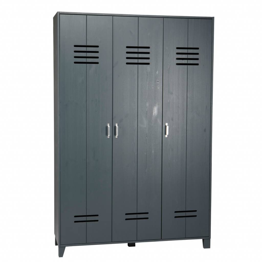 Locker Opberggigant 3 Doors Granite Gray 186x123x40cm