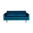 BePureHome Divano Rodeo velluto blu 2,5 posti 190x86x85cm