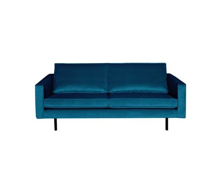 BePureHome Sofa Rodeo 2,5 sæders blå fløjl 190x86x85cm