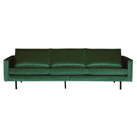 BePureHome Canapé Rodeo 3 places vert forêt vert velours 85x277x86cm