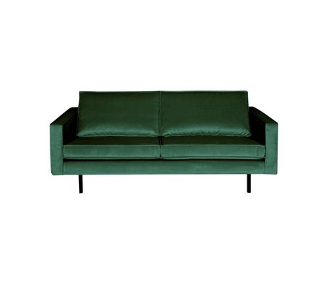 BePureHome Bank Rodeo 2,5 places velours velours vert Green Forest 190x86x85cm