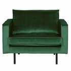 BePureHome Fauteuil Rodeo Green Forest vert velours 105x86x85cm
