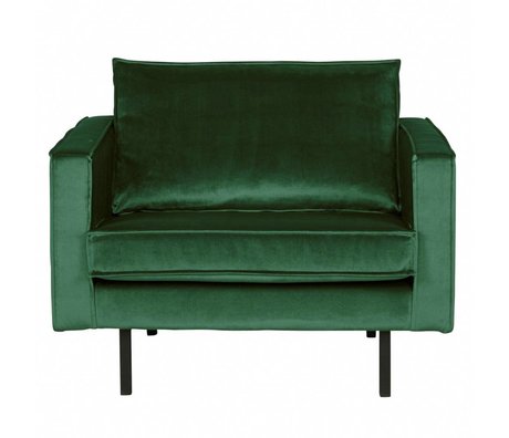 BePureHome Fauteuil Rodeo Green Forest vert velours 105x86x85cm