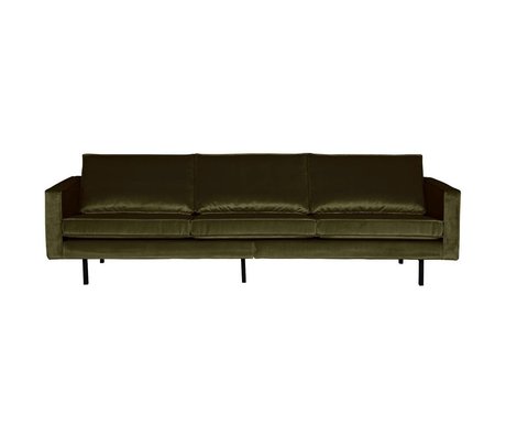 BePureHome Divano Rodeo 3 posti verde Hunter velluto verde 85x277x86cm