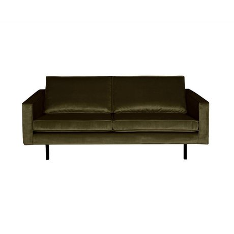 BePureHome Sofa Rodeo 2,5 seter grøn jæger grøn fløjl 190x86x85cm