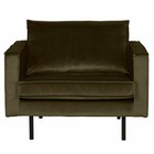 BePureHome Sessel Rodeo Green Hunter grün Samt 105x86x85cm