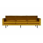 BePureHome Divano Rodeo velluto giallo ocra 3 posti 85x277x86 cm