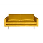 BePureHome Sofá Rodeo 2.5 plazas terciopelo ocre amarillo 190x86x85cm