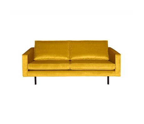 BePureHome Sofa Rodeo 2,5-sæders oker-gul fløjl 190x86x85cm