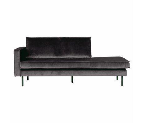 BePureHome "Sofa Daybed gauche velours gris anthracite 203x86x85cm