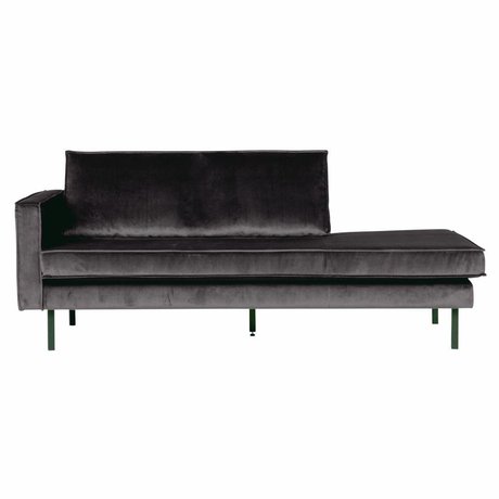 BePureHome "Sofa Daybed venstre antracit-grå fløjl 203x86x85cm