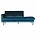 BePureHome Canapé Daybed gauche velours bleu 203x86x85cm