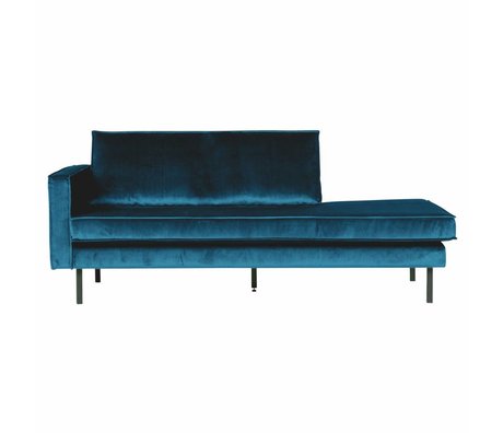 BePureHome Sofa Daybed left blue velvet 203x86x85cm