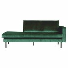 BePureHome Canapé Daybed droite vert forêt vert velours 203x86x85cm