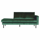 BePureHome Divano Dormeuse destra Velluto verde foresta verde 203x86x85cm