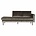 BePureHome Canapé Daybed droit taupe marron velours 203x86x85cm