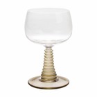 HK-living Weinglas mit gedrehtem Fuß grün Glas 8,5x8,5x13,5cm