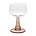 HK-living Wine glass with turned foot pink glass 8,5x8,5x13,5cm