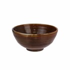 HK-living Tazón de fuente Kyoto porcelana marrón rústico 11,5x11,5x5cm