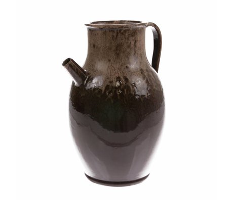 HK-living Jug L brown ceramic 20x20x31cm