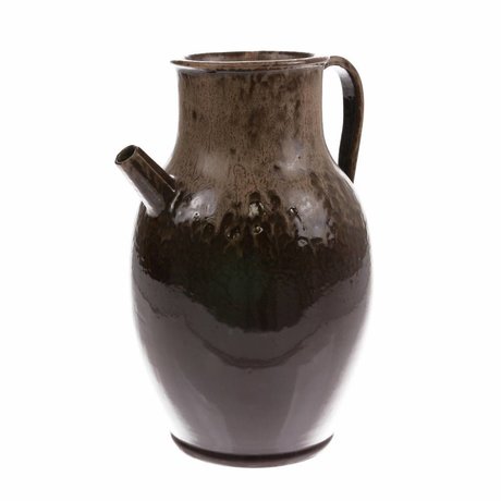 HK-living Jug L brown ceramic 20x20x31cm