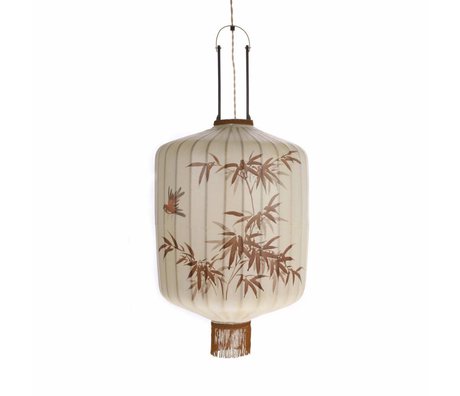 HK-living Lantern L cremefarvet bomuld 42x42x52 / 92cm