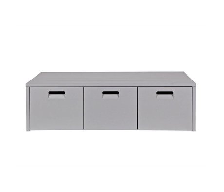 vtwonen Banc de rangement magasin lumière gris pin 120x50x36cm