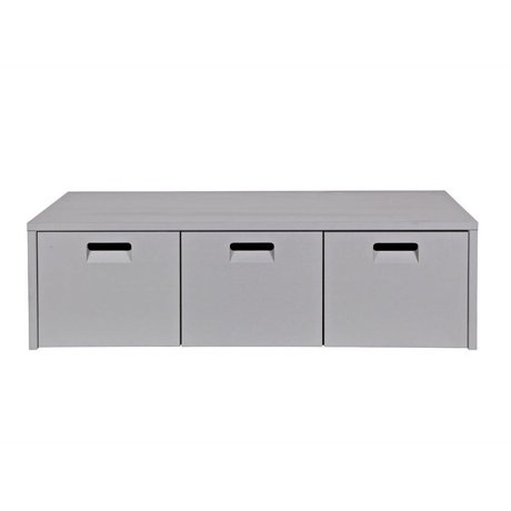 vtwonen Banc de rangement magasin lumière gris pin 120x50x36cm