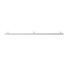 vtwonen Tablero de pared de metal blanco 120x7, 5x2, 5cm