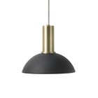 Ferm Living Lampe suspendue Hoop Low noir laiton couleur or métal