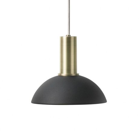 Ferm Living Lampada a sospensione Hoop Low black brass gold color metal